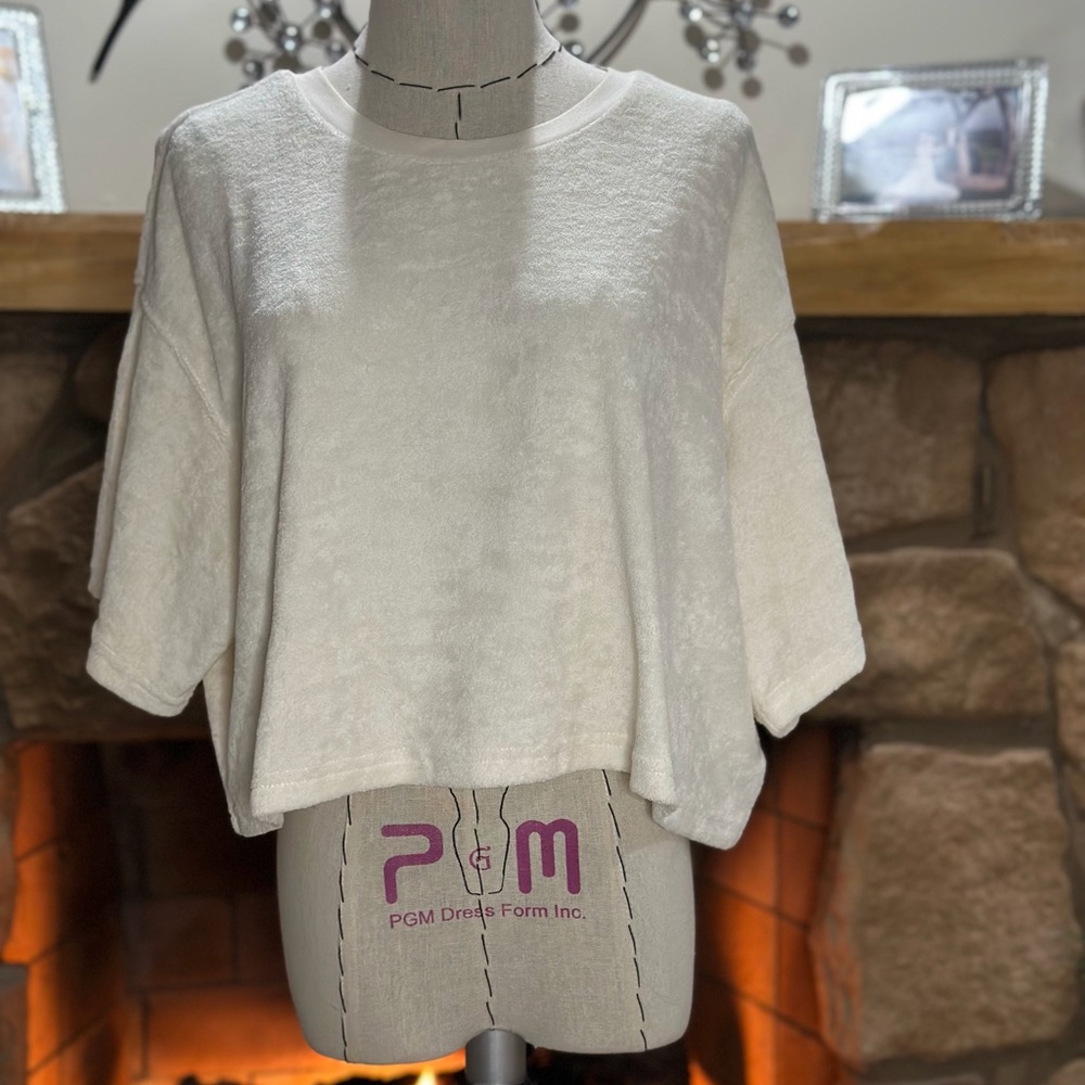 Terry Cloth Cropped Top by Divided L